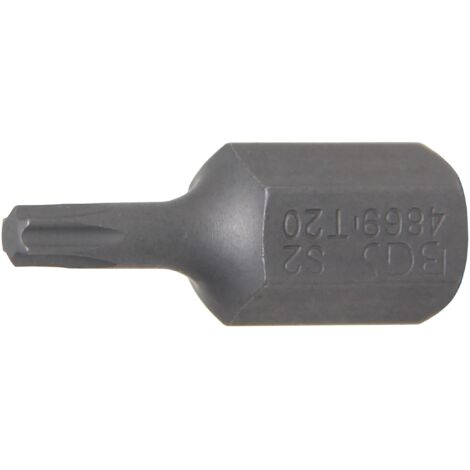 Inserto  lunghezza 30 mm  attacco esagono esterno 10 mm (3/8")  profilo a T (per Torx) T20