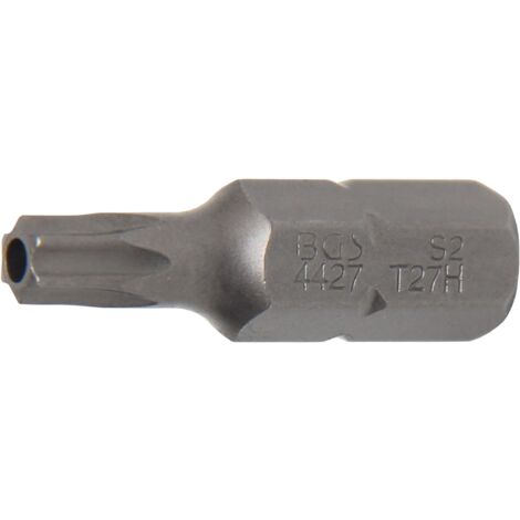Inserto  lunghezza 30 mm  attacco esagono esterno 8 mm (5/16")  profilo a T (per Torx) con alesatura T27