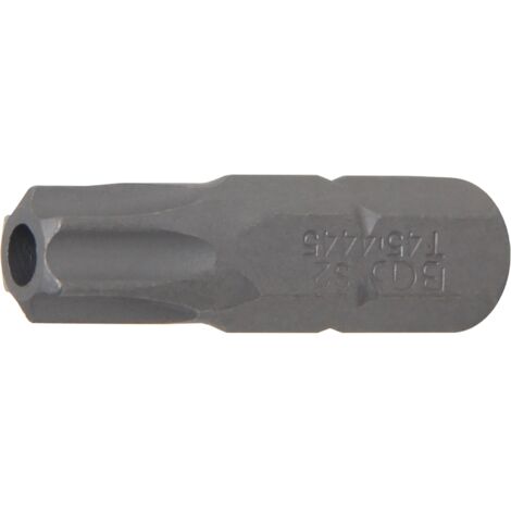 Inserto  lunghezza 30 mm  attacco esagono esterno 8 mm (5/16")  profilo a T (per Torx) con alesatura T45