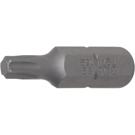 Inserto lunghezza 30 mm attacco esagono esterno 8 mm (5/16") profilo a T (per Torx) T27