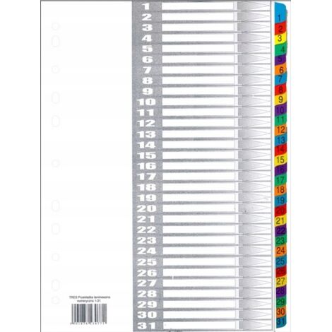 Inserto per biglietti plastificati TRES A4 numero 1-31