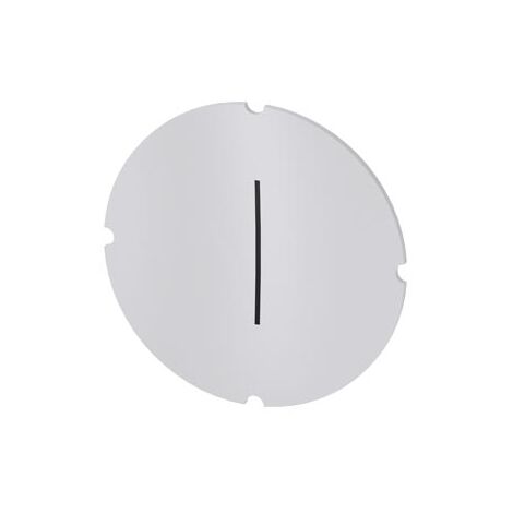 Inserto Piatto per pulsante luminoso, rotondo, colore opalescente, simbolo: i