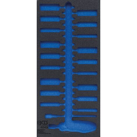Inserto taller BGS Technic negro 20 piezas espuma resistente