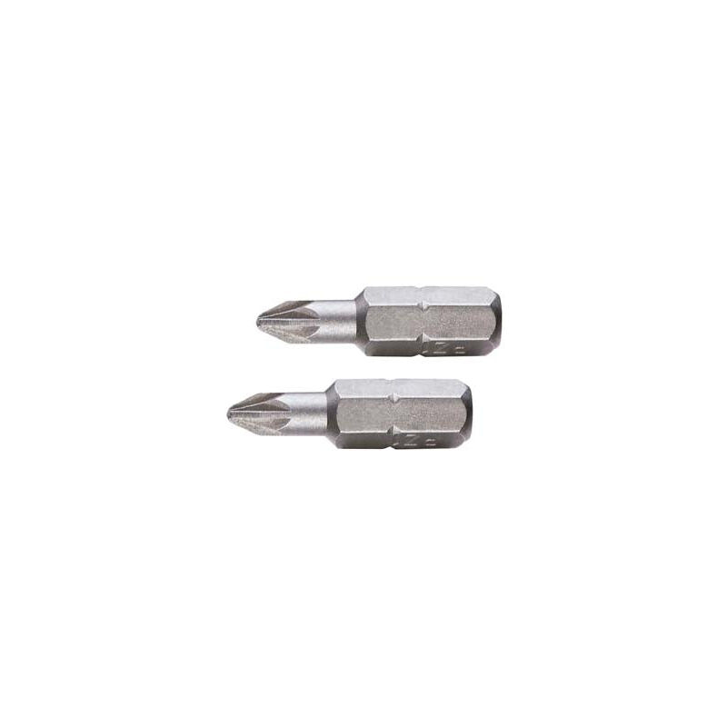 Excel - Inserts cruciformes Pozidrive sous blister pour tournevis 25 mm - 25 mm pcs 1 en blister de 2 pièces.