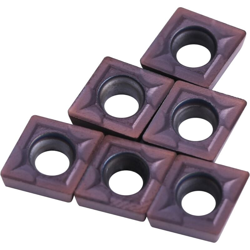 Aougo - Inserts en Carbure, Lame D'inserts de Tournage en Carbure cnc 10 Pièces, Outil de Tournage de Tour, CCMT060204 VP15TF, Avec Boîte, Pour Le