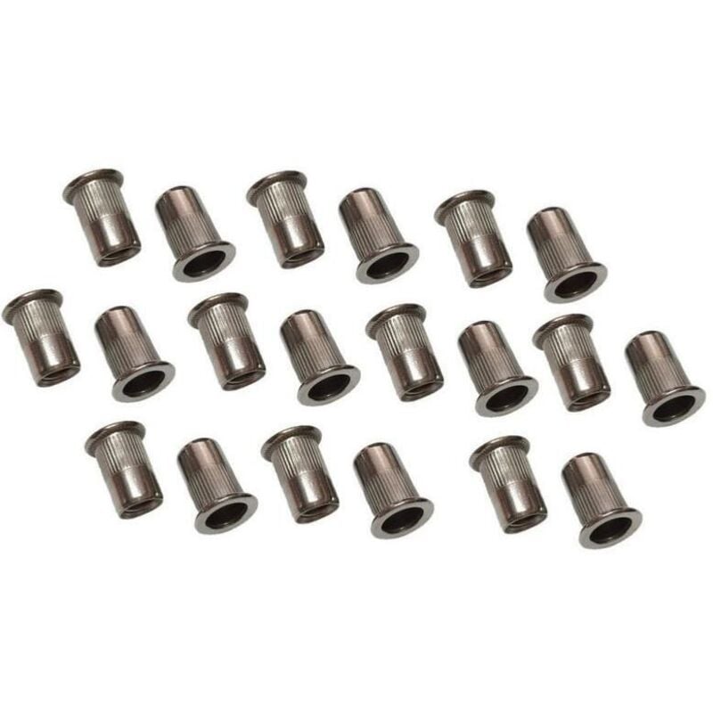 Inserts filetes inox a2, tete plate, assortiment de 3 à 8 mm