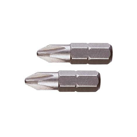 Inserts Phillips Cross En Blister Pour Tournevis mm.25 - mm.25 PH 1 en blister 2pcs.