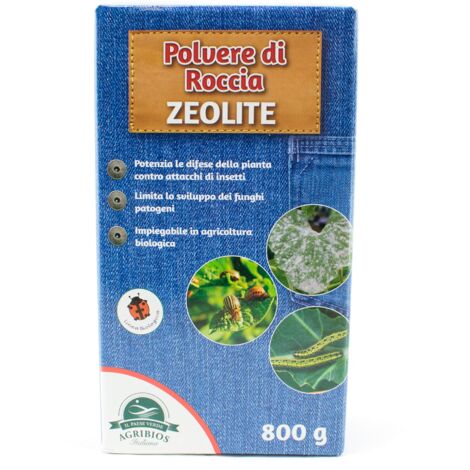 Insetticida zeolite in polvere di roccia di origine vulcanica per piante confezione 800 gr AGRIBIOS