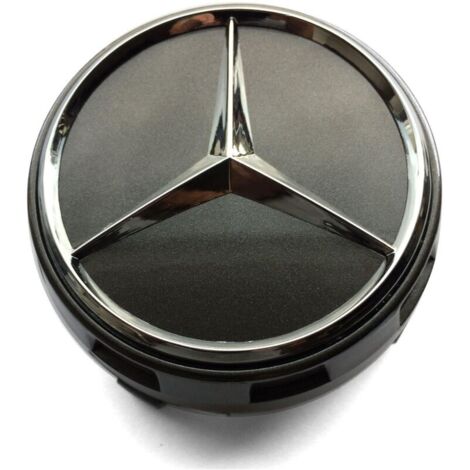 Insignes gris de moyeu des chapeaux 75mm de centre de roue d'alliage de Mercedes Benz Amg