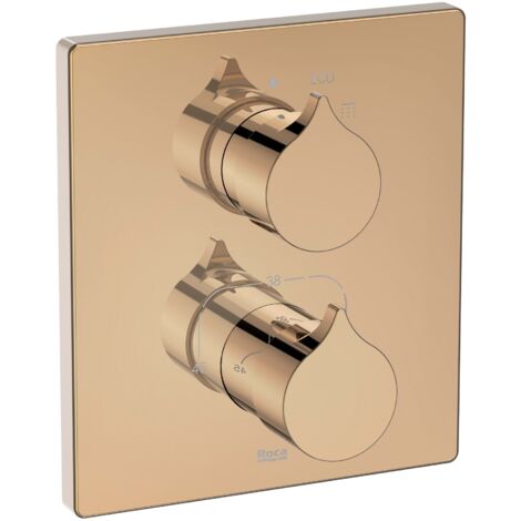 INSIGNIA robinet thermostatique de douche encastré - ROCA Couleur : or rose