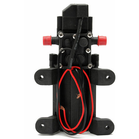 Insma – Pompe à eau auto-amorcante 12V 6A 72W – Débit max 6L/min – Pression 0.90 MPA – Compatible avec eau et solvants – Installation facile 10mm