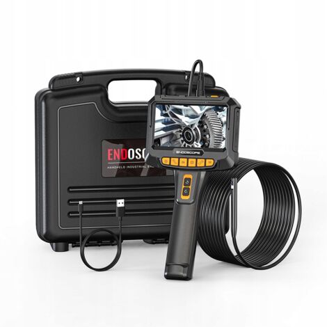 INSPEKTIONSKAMERA ENDOSKOP MIT 360° DREHKOPF 5″ FHD IP 9LED 8,5mm 5m
