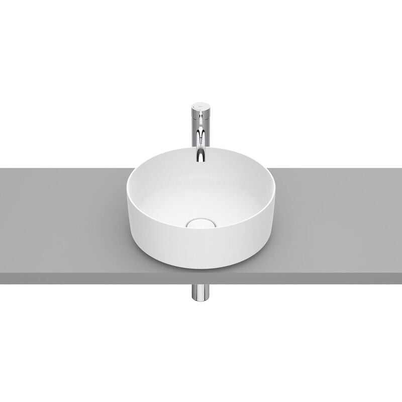Roca - Vasque à poser en fineceramic Inspira Round - 370x370x140mm - blanc mat