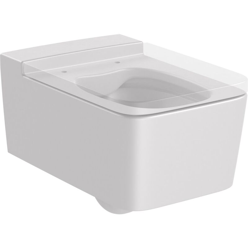 Roca - rimless Square inspira cuvette suspendue sans couvercle Couleur : Pearl