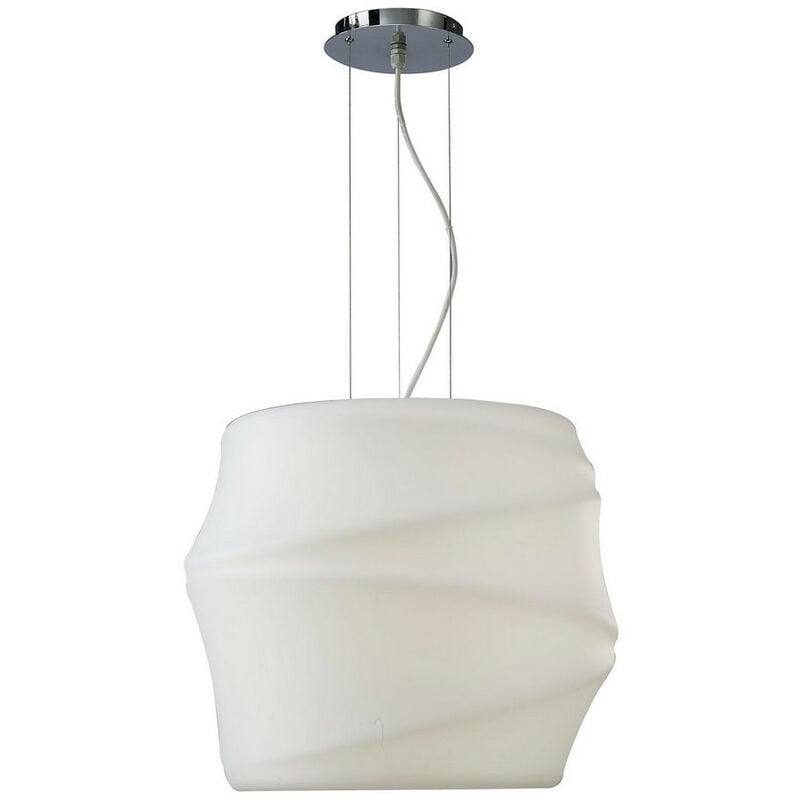 Inspired Bambu Lampada a sospensione E27 da esterno IP44, Bianco Opale