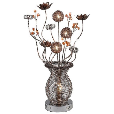 Inspired Clearance - (DH) Calista Table Lamp 4 Light G4 Brown/Crystal, NOT LED/CFL Compatible
