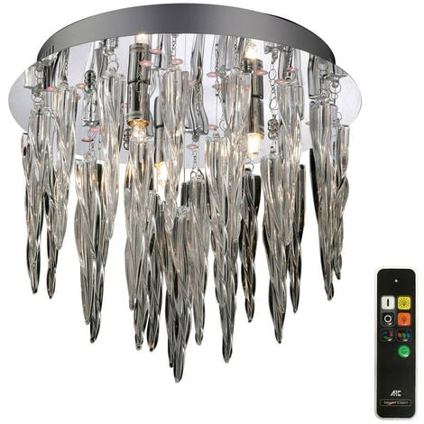 Inspired Clearance - Tropez Ceiling 3 Light G9 RGB LEDs And Remote Control Polished Chrome/Glass