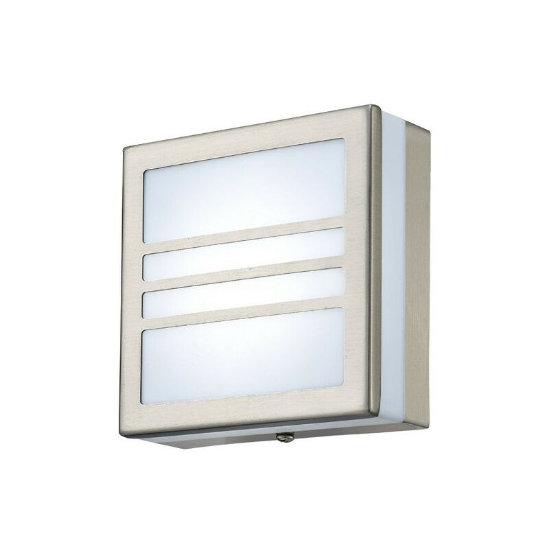 

Inspired Deco - Aldo - Lámpara de techo empotrada LED cuadrada, lámpara de pared 2.4W IP44 Diseño de lumbrera exterior Acero inoxidable, Ópalo