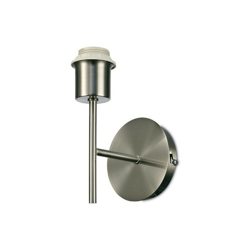 Image of Inspired Deco - Carlton - Applique Unswitched 1 Luce senza Paralume, E27 Nickel Satinato
