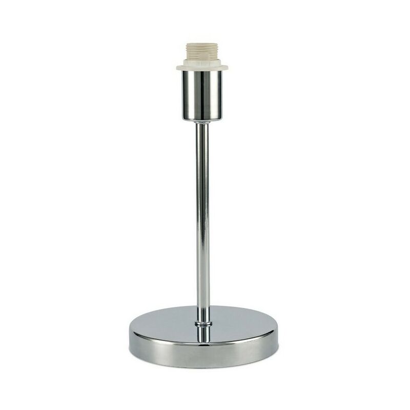 Inspired Deco - Cedar - Petite lampe de table à base ronde sans abat-jour, interrupteur en ligne, 1 lumière E14 chrome poli