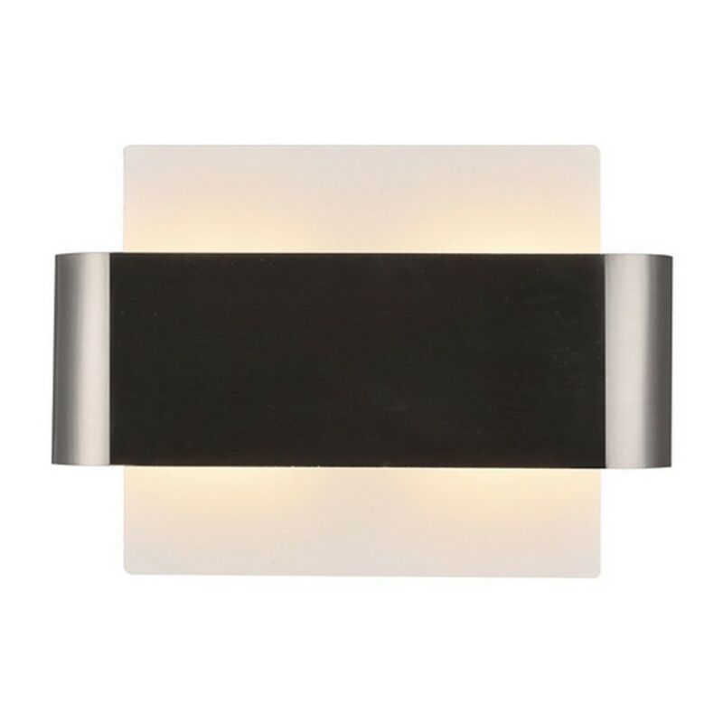 

Inspired Deco - Damo - Aplique de pared empotrado, 2 luces G9, base blanca con banda central de níquel satinado