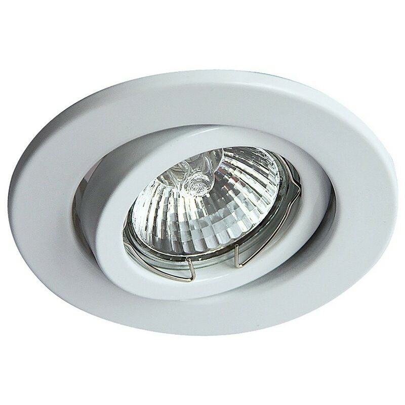 Image of Inspired Lighting - Inspired Deco - Hudson - Faretto da incasso orientabile GU10 bianco (lampadina non inclusa)