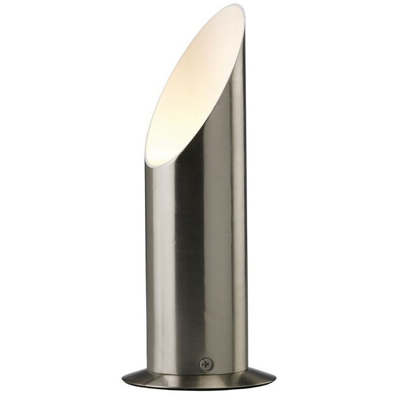 Image of Inspired Lighting - Inspired Deco - Indio - Lampada da tavolo Uplighter con interruttore in linea GU10 Nickel satinato
