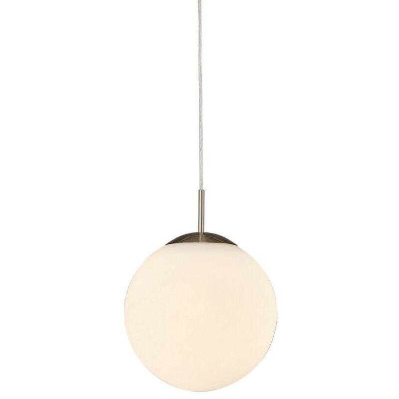 

Inspired Deco - Miranda - Lámpara Colgante De Techo Globo Pequeña 1 Luz E27 Vidrio Blanco Esmerilado