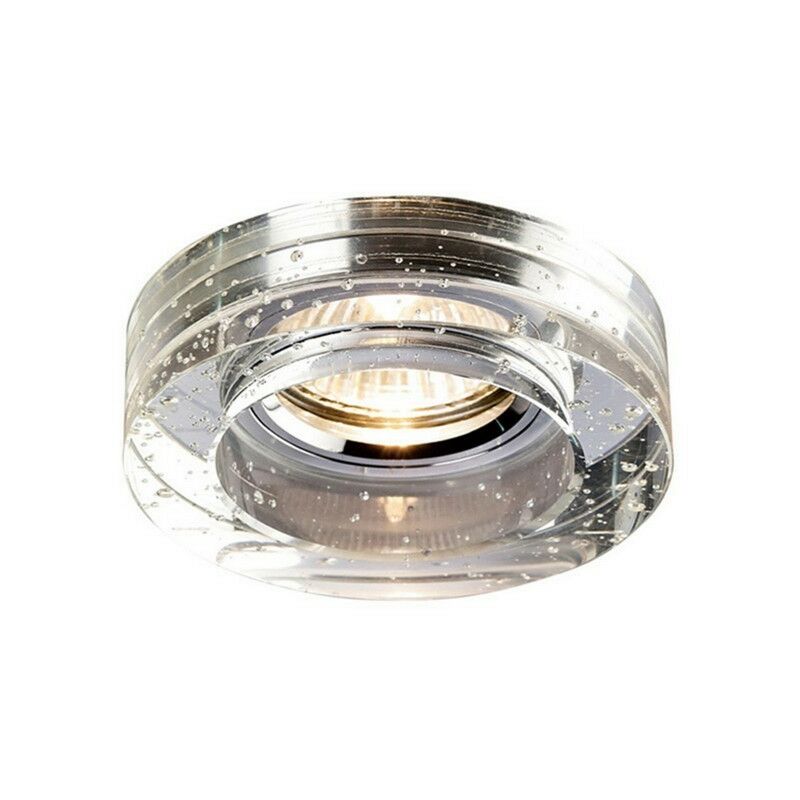 

Inspired Diyas - Crystal Downlights - Burbuja empotrada Downlight redondo borde solo transparente, requiere 100035310 para completar el artículo