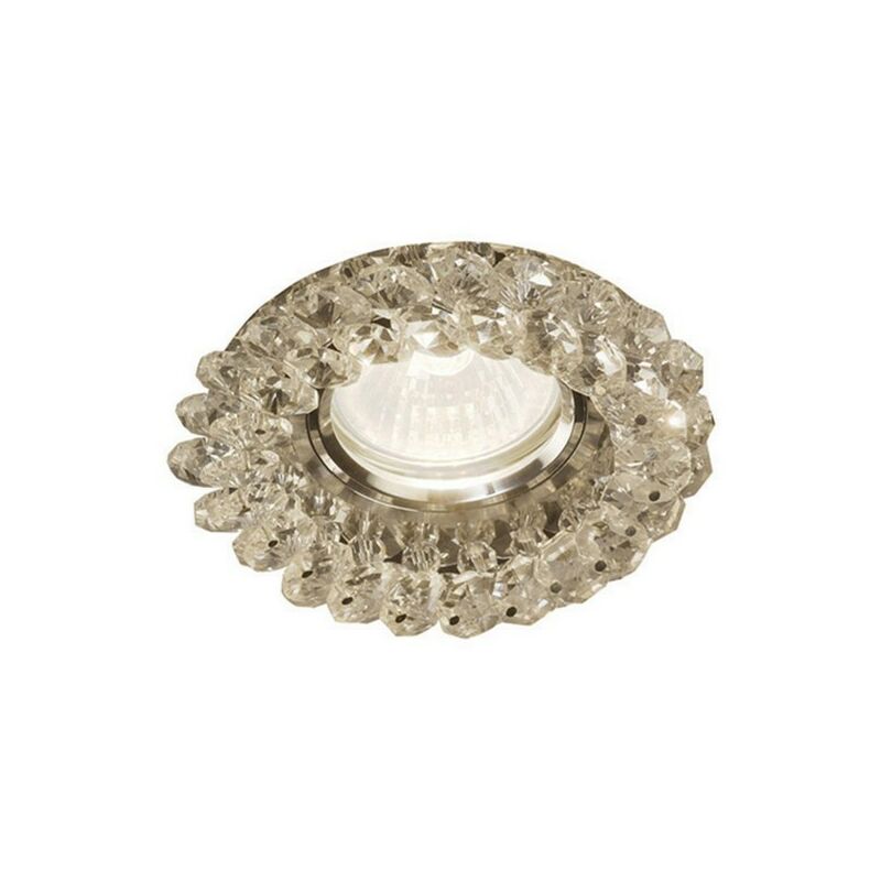 

Inspired Diyas - Crystal Downlights - Luz empotrada en racimo con borde redondo solo transparente, requiere 100035310 para completar el artículo