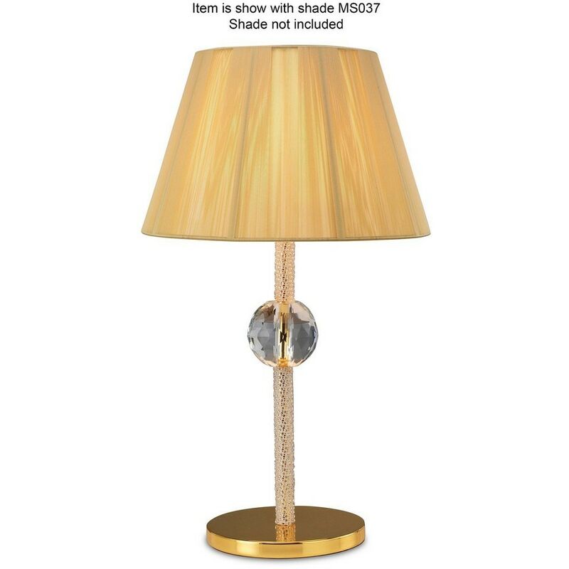 Inspired Diyas - Elena - Lampe de table (ABAT-JOUR VENDU SÉPARÉMENT) 1 Light Gold, Crystal