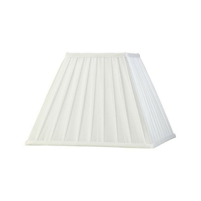Image of Inspired Diyas - Leela - Paralume quadrato in tessuto plissettato bianco 150, 300 mm x 225 mm
