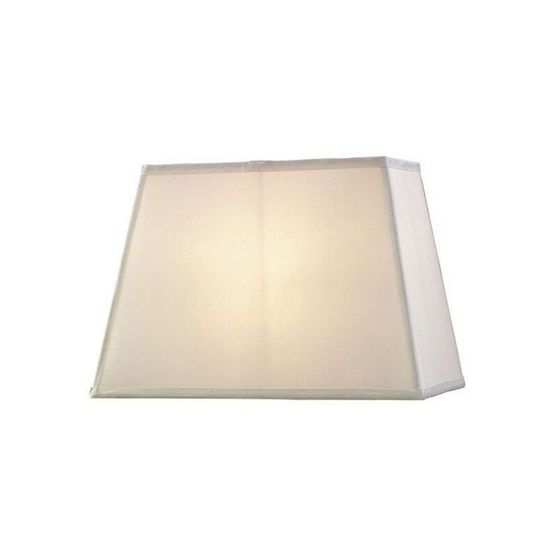 Image of Inspired Lighting - Inspired Diyas - Maxine - Paralume rettangolare in tessuto tinta unita, 270, 360 x 240 mm, bianco