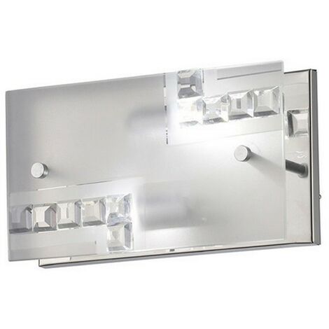 Inspired Diyas - Starlet - Flush Wall Lamp Switched 2 Light Polished Chrome, Glass, Crystal