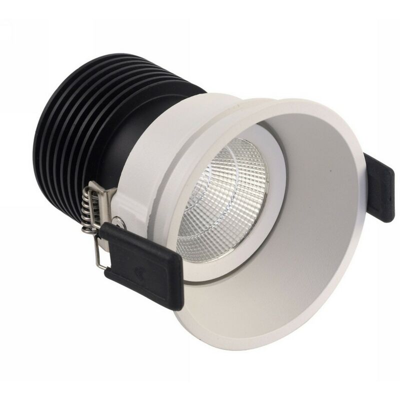 

Inspired Dlux - Bania - Downlight LED empotrable inclinable, blanco, 40 grados. Ángulo de haz, 760lm, 3000K, IP20, DRIVER NOT INC.