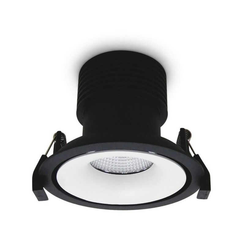 

Inspired Dlux - Bolor - Downlight LED empotrable redondo, negro / blanco, 40 grados. Ángulo de haz, 760lm, 3000K, IP20, DRIVER NOT INC.