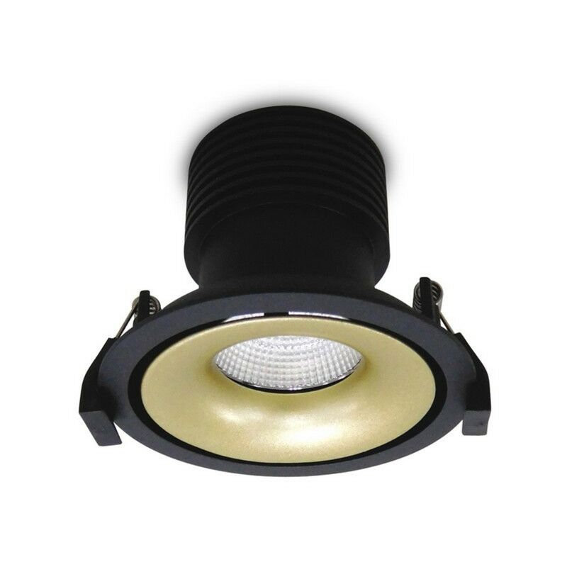 

Inspired Dlux - Bolor - Downlight LED empotrable redondo, negro / dorado, 25 grados. Ángulo de haz, 840lm, 5000K, IP20, DRIVER NOT INC.