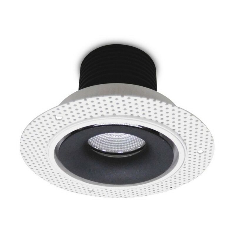 

Inspired Dlux - Bolor - Downlight LED empotrado redondo, blanco / negro, 60 grados. Ángulo de haz, 760lm, 3000K, IP20, DRIVER NOT INC.