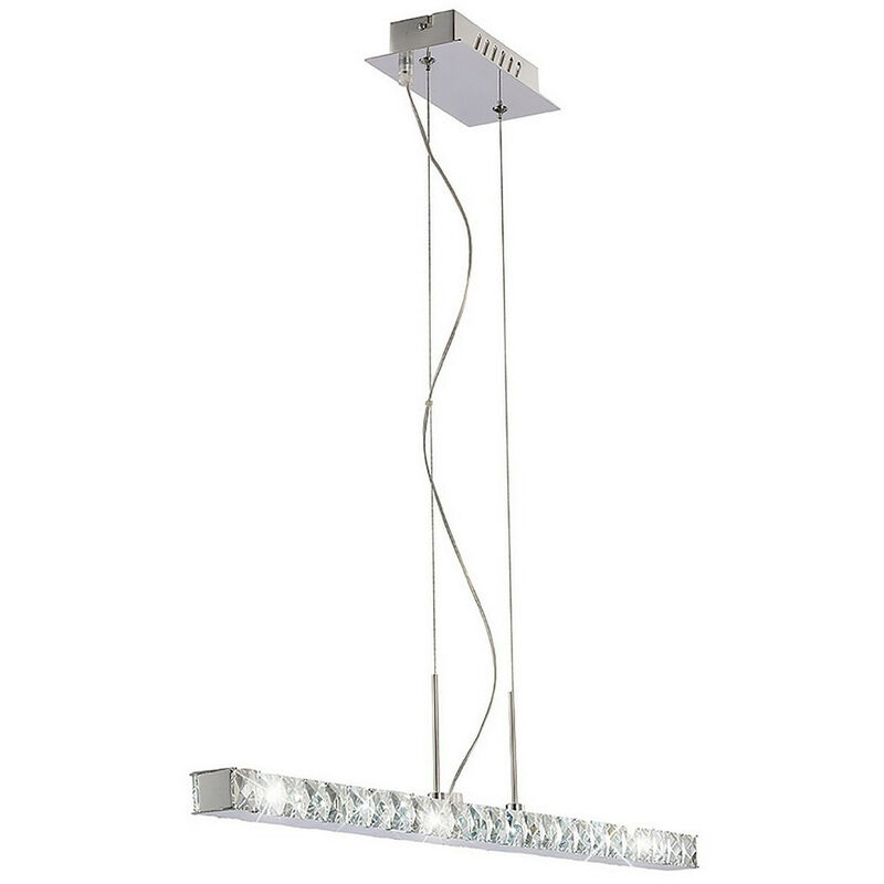 Inspired Galaxy Lampadario Lineare 12W led 6000K Cromo Lucido/Cristallo