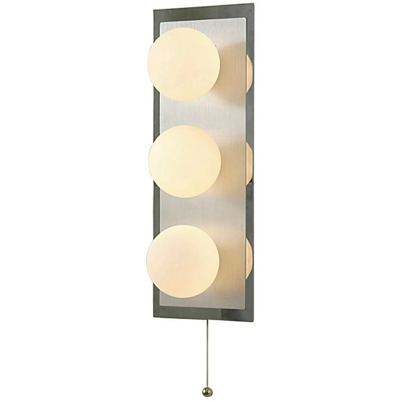 Image of Inspired Lighting - Inspired Globe Lampada da Parete IP44 con Interruttore a Tirante 3 Luci G9 In Cromo Lucido