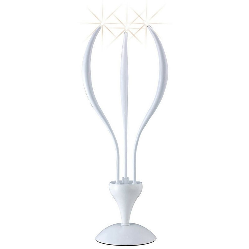 Inspired Llamas Lampada da Tavolo 3 Luci G4, Bianco Lucido, non Compatibile led/cfl