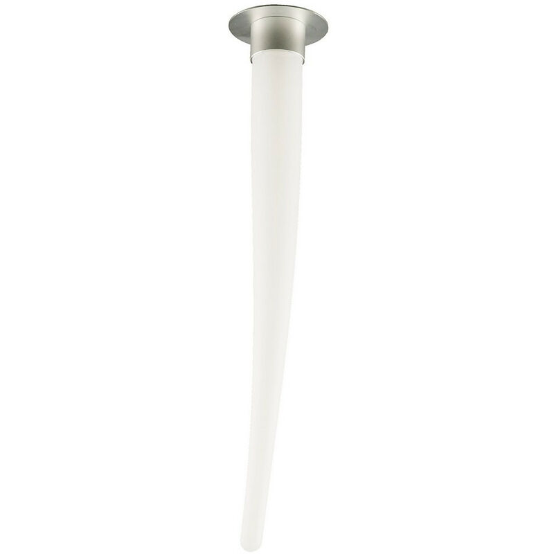 Inspired Mantra Estalacta Plafoniera 1 Luce GU10 da Interno, Argento/Bianco Opale