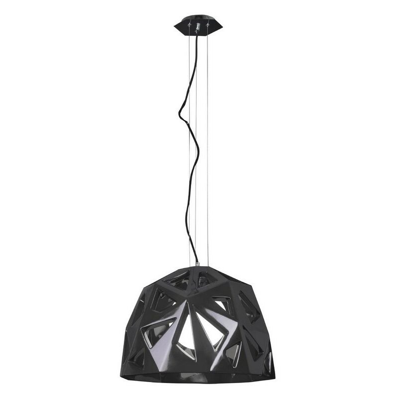 Inspired Mantra - Facette - Cupola a soffitto a sospensione E27, nero lucido, cromo lucido