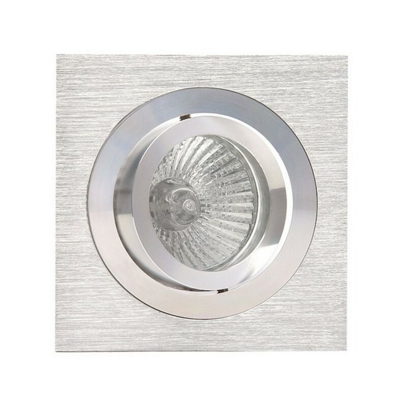 

Inspired Lighting - Inspired Mantra Fusion - Basico - Downlight giratorio empotrable 9,2 cm cuadrado 1 x GU10 Max 50W níquel satinado, cromo