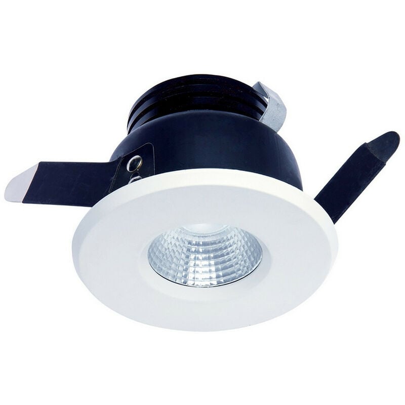 Inspired Mantra Fusion Cies Downlight 8.4cm Round 7W COB LED 4000K, 640lm, IP54, Matt White, Driver Included, 3yrs Warranty