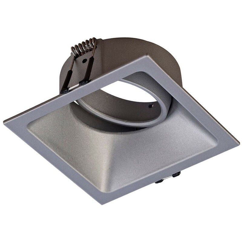 Image of Inspired Lighting - Inspired Mantra Fusion Comfort GU10 Downlight quadrato Comfort 9,2 cm GU10, argento opaco, ritaglio: 80x80 mm, portalampada