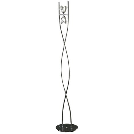Inspired Mantra Fusion Eclipse Floor Lamp 2 Light G9, Polished Chrome, NOT LED/CFL Compatible