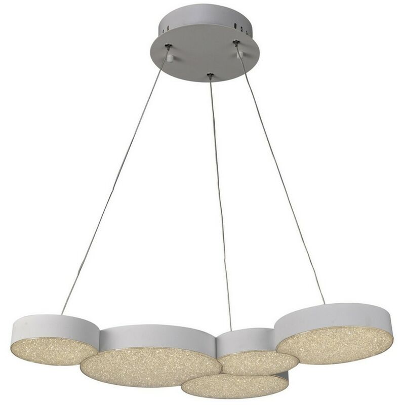 

Inspired Mantra Fusion - Lunas - Colgante de techo 63,5 cm x 46,3 cm 43W LED 3000K, 2120lm, control remoto RF blanco