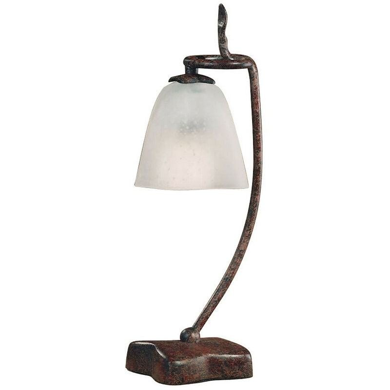 Inspired Mantra Fusion Oberture Lampada da Tavolo Oberture 1 Luce E14, Ossido Marrone/Nero