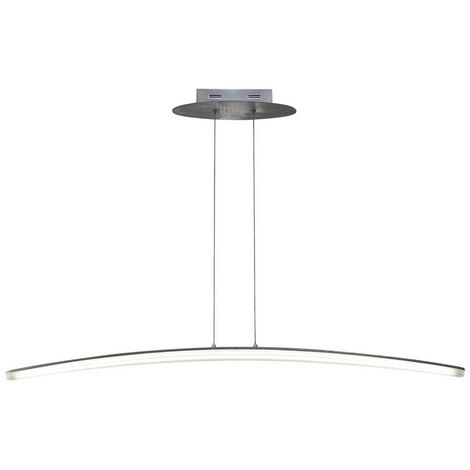 Inspired Mantra - Hemisferic - Ceiling Pendant 28W LED 110cm Bar 3000K, 1800lm, Satin Aluminium, Frosted Acrylic